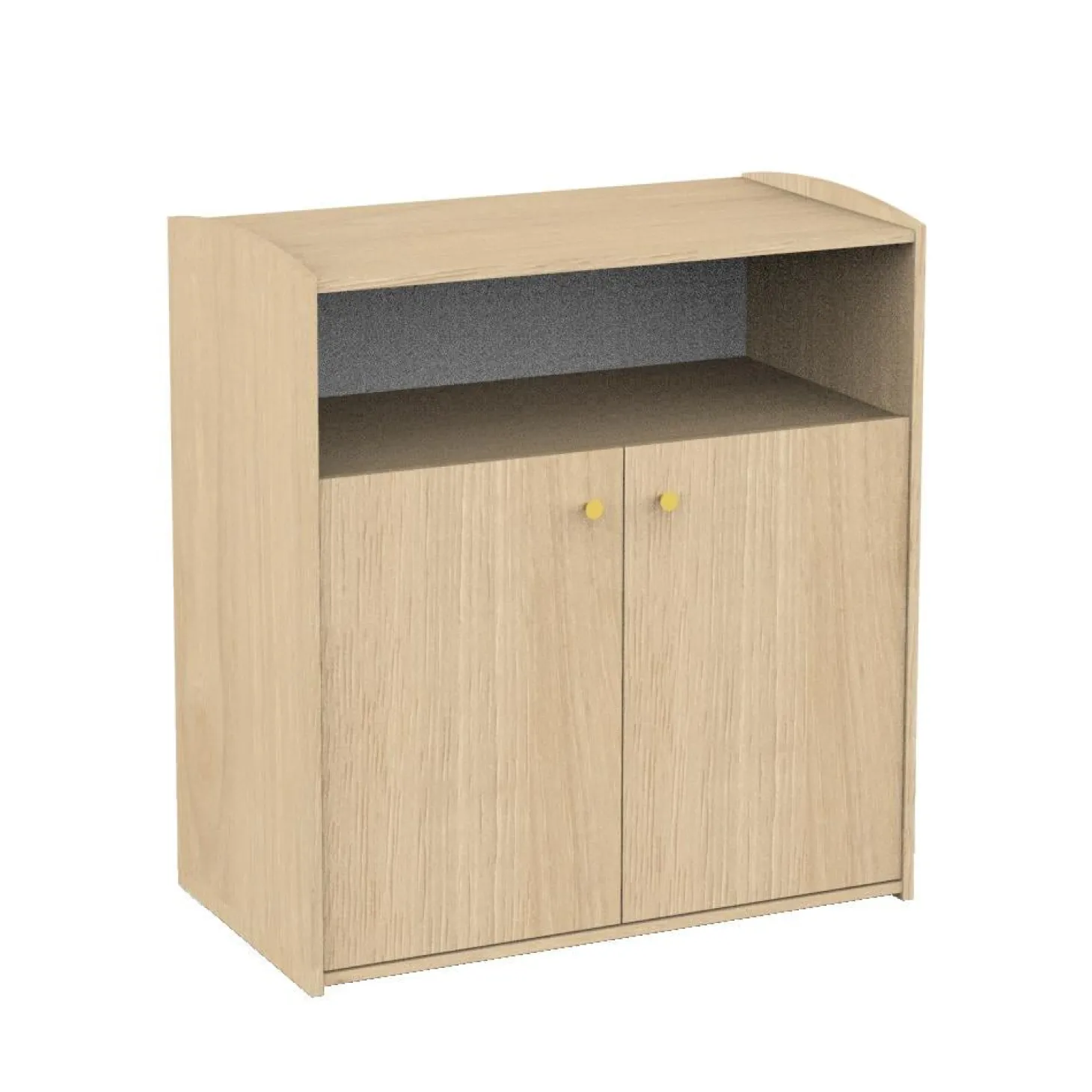 Sauthon Commode 2 Portes Bois 1 Niche Alice Chêne Suave