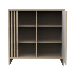 Sauthon Commode 1 porte Tokyo Chêne Suave - Blanc