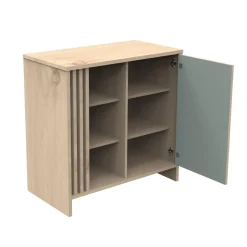 Sauthon                    Commode 1 porte Tokyo    Chêne Suave - Sauge