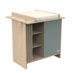 Sauthon                    Commode 1 porte Tokyo    Chêne Suave - Sauge