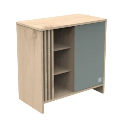 Sauthon                    Commode 1 porte Tokyo    Chêne Suave - Sauge