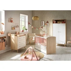 Sauthon Commode 3 tiroirs Access Chêne Doré - Blanc