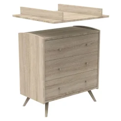 Sauthon Commode 3 tiroirs Access Chêne Doré