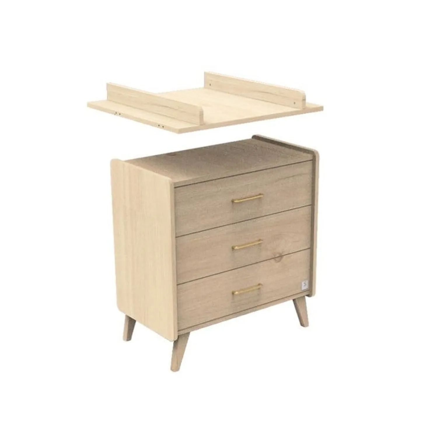 Sauthon Commode 3 tiroirs Arty Chêne Suave