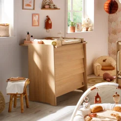 Sauthon Commode 3 tiroirs cannelle Chêne Miel