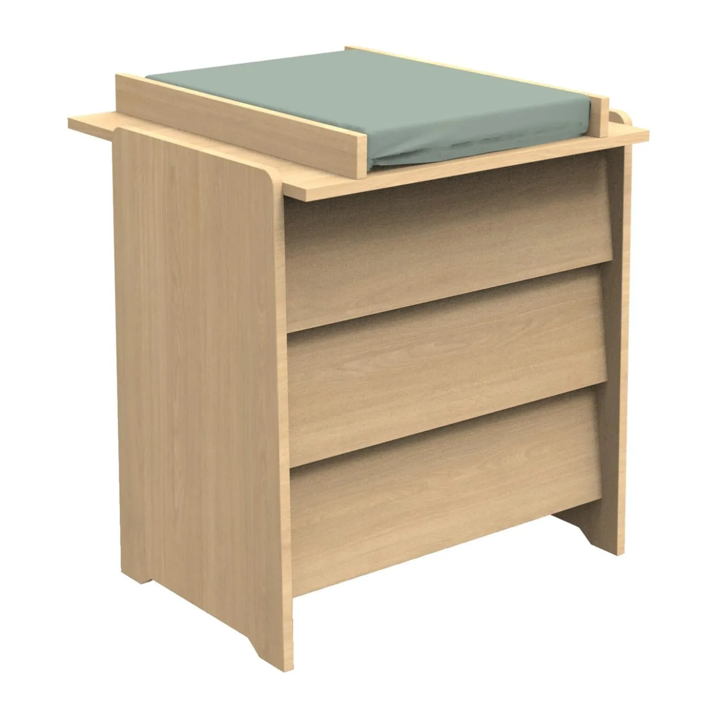 Sauthon Commode 3 tiroirs cannelle Chêne Miel