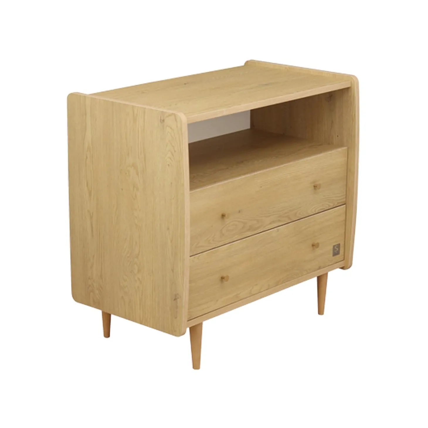 Sauthon Commode 2 Tiroirs 1 Niche My Love Chêne Vintage