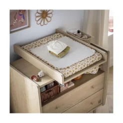 Sauthon Commode 2 Tiroirs 1 Niche My Love Chêne Vintage