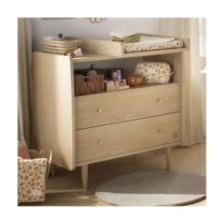 Sauthon Commode 2 Tiroirs 1 Niche My Love Chêne Vintage