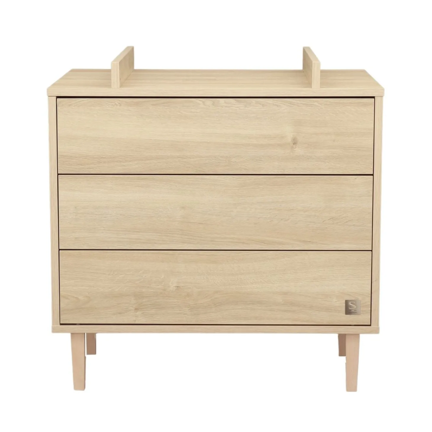 Sauthon Commode 3 tiroirs Paloma bois Chêne Sépia/Hêtre Vernis