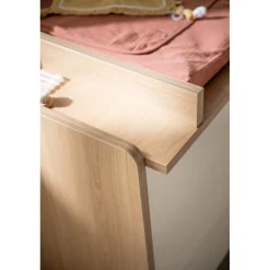 Sauthon Commode 3 tiroirs vanille Chêne Miel - Meringue