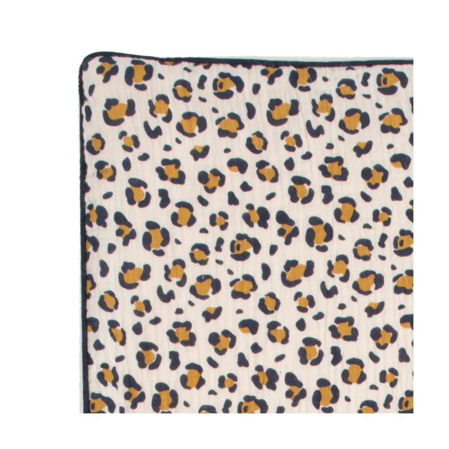 Sauthon Couverture Motif Léopard Leopard Ecru/Noir/Caramel