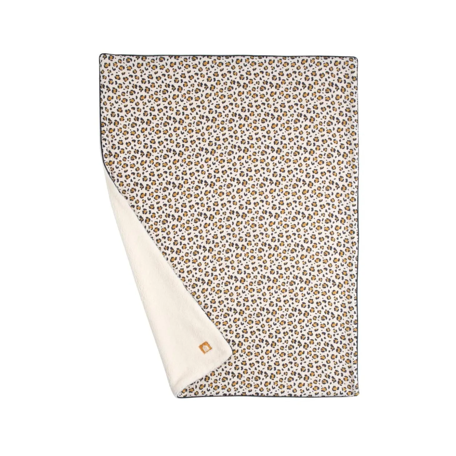 Sauthon Couverture Motif Léopard Leopard Ecru/Noir/Caramel
