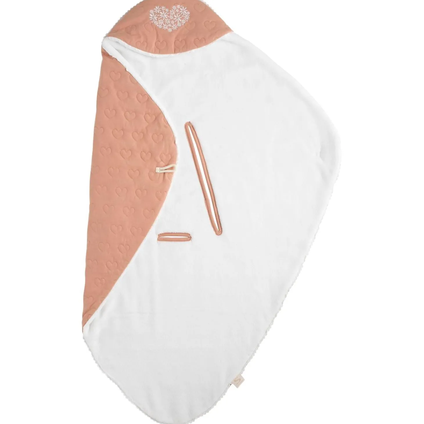 Sauthon Couverture Nomade Petit Coeur Rose Poudré
