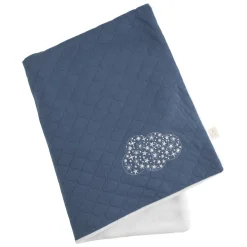 Sauthon                    Couverture Petit Nuage    Bleu Orage