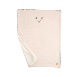 Sauthon Couverture Velours Léopard Ecru/Noir/Caramel