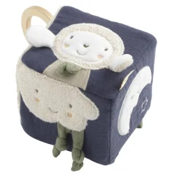 Sauthon                    Cube d'activités Petit Nuage    Bleu Orage/Beige Chiné/Vert Olive