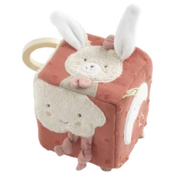 Sauthon                    Cube d'activités Petit Coeur    Beige Chiné/Rose Poudré