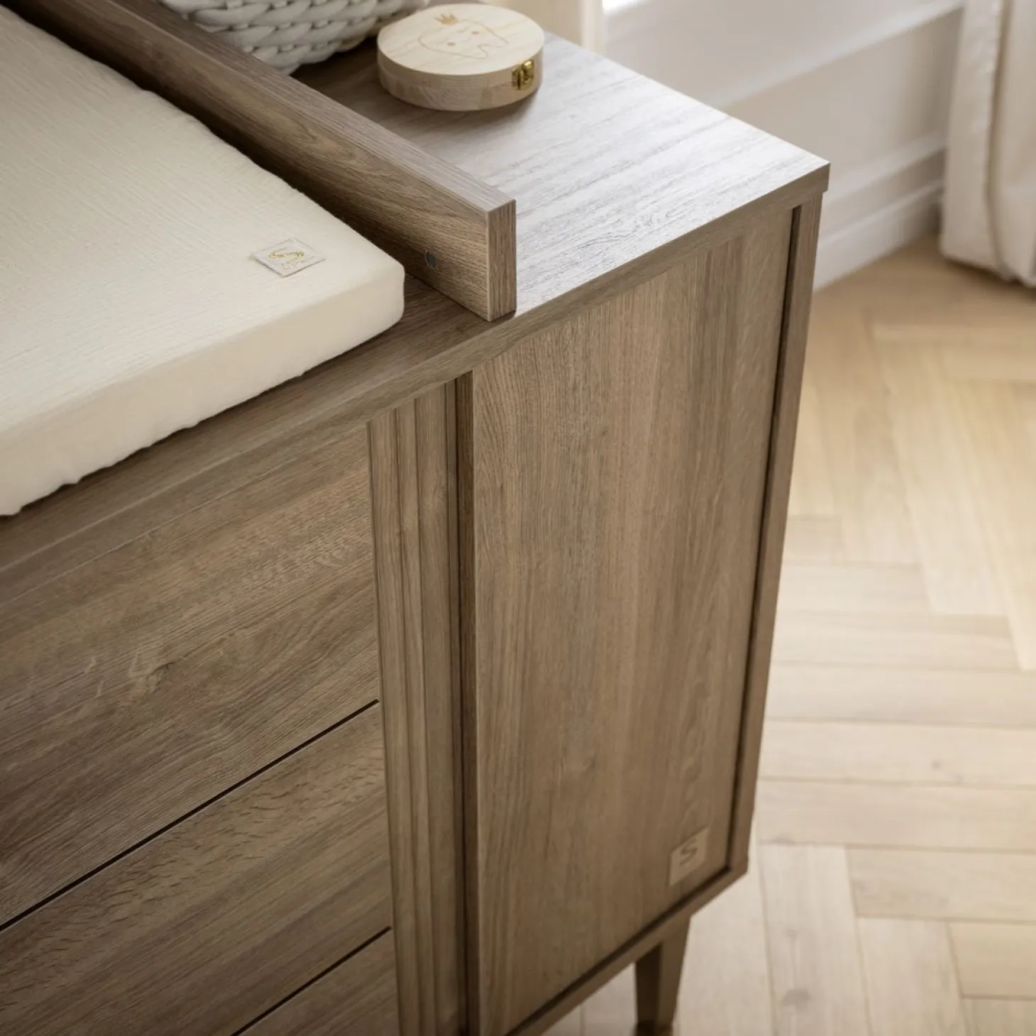 Sauthon Dispositif à langer pour Commode Mokka Chêne