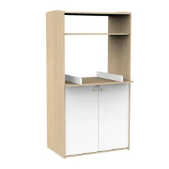 Sauthon                    Dispositif à Langer Pour Armoire Maxi Alice    Chêne Suave / Blanc