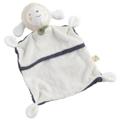 Sauthon                    Doudou Mouchoir Petit Nuage    Beige Chiné/Bleu Orage/Vert Olive
