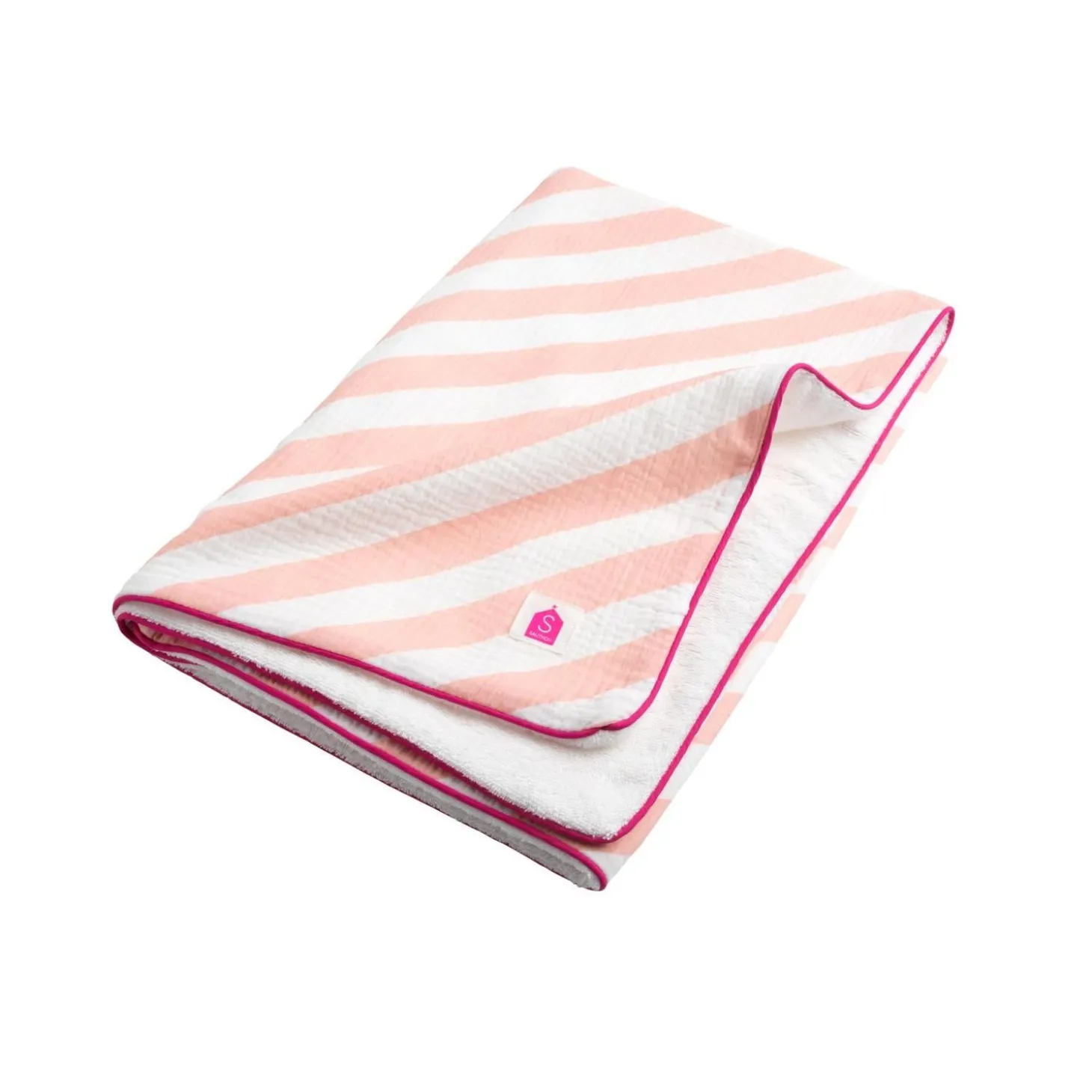 Sauthon Drap de Plage Pop Rose / Vanille
