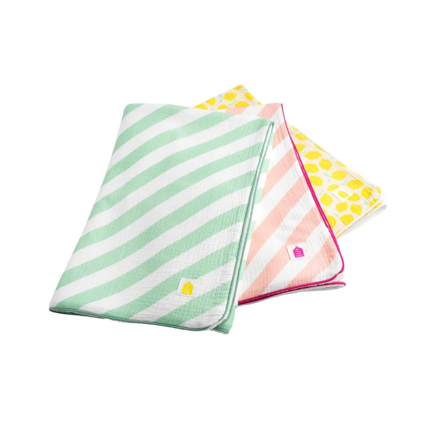 Sauthon Drap de Plage Pop Rose / Vanille