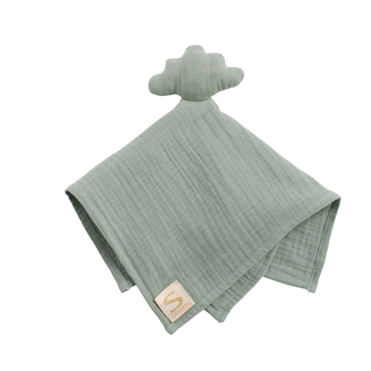 Sauthon Gigoteuse + doudou mouchoir Uni Sauge Vert 0-6 mois