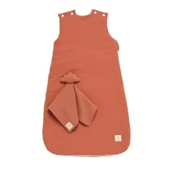 Sauthon                    Gigoteuse + doudou mouchoir Uni Terracotta    Rouge            0-6 mois
