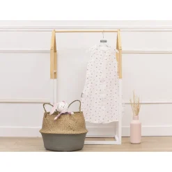Sauthon Gigoteuse lange BIO Miss Fleur de Lune Blanc - Rose 0-6 mois