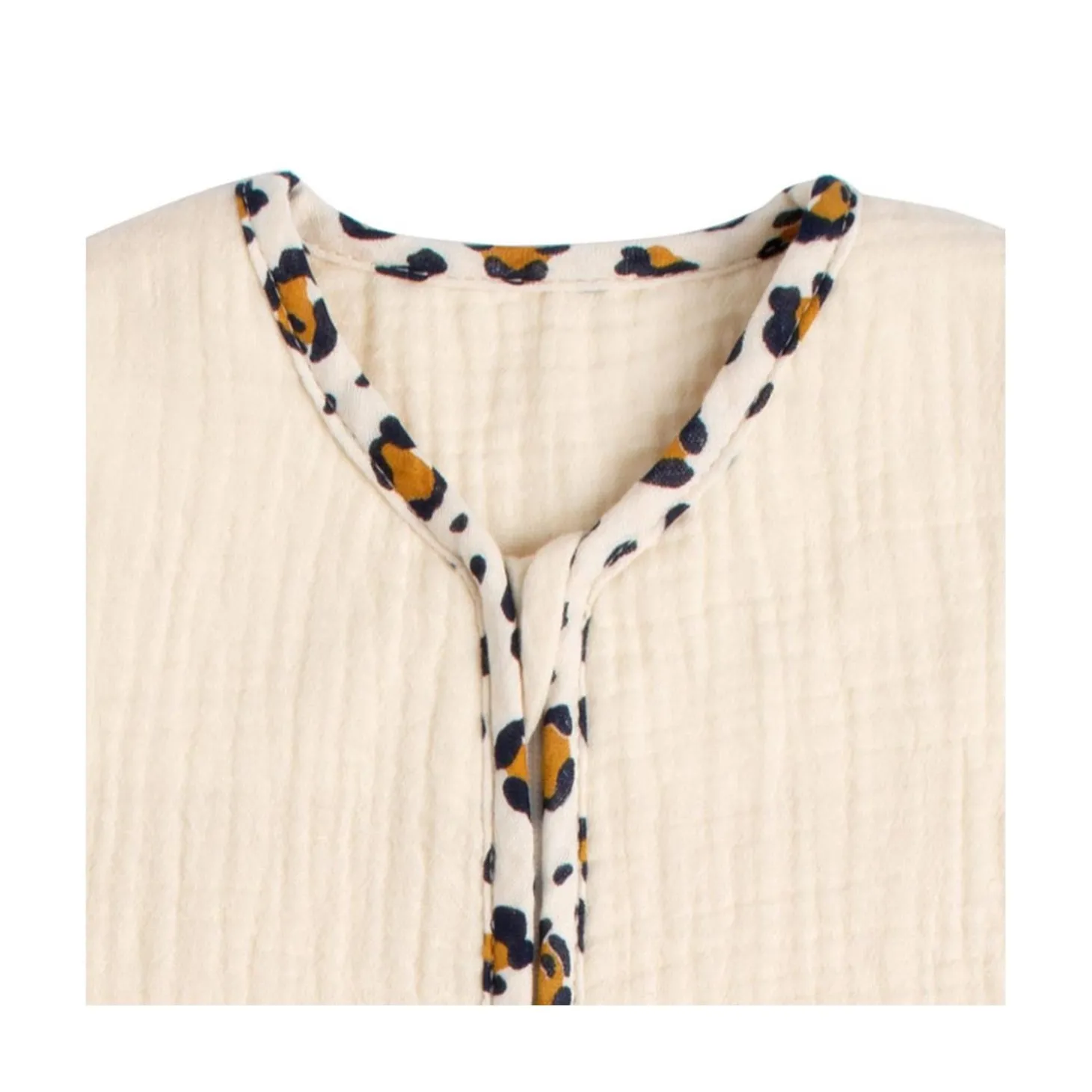 Sauthon Gigoteuse Lange Été Léopard Ecru/Noir/Caramel 0-6 mois