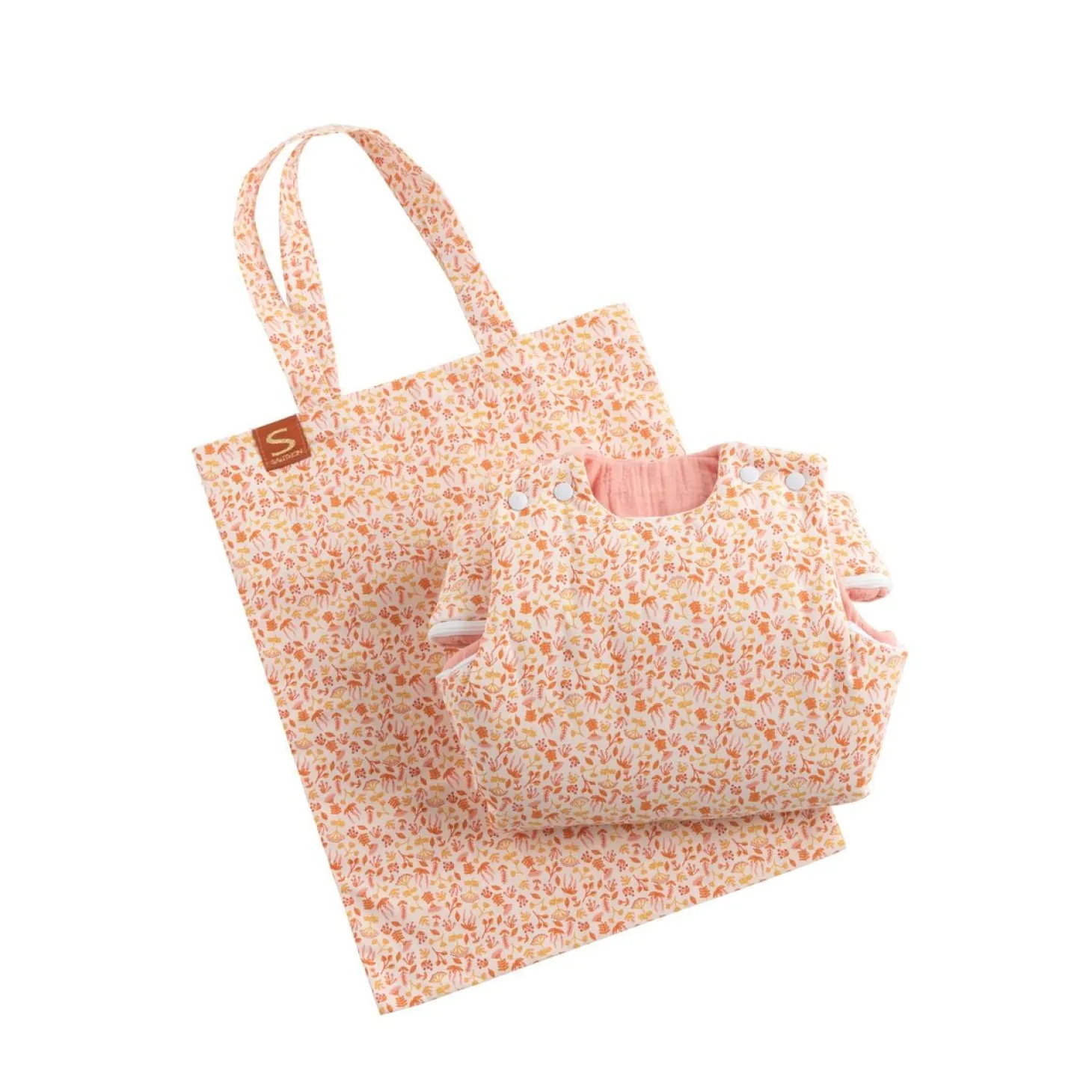Sauthon Gigoteuse naissance Esmee motif floral Rose 0-3 mois