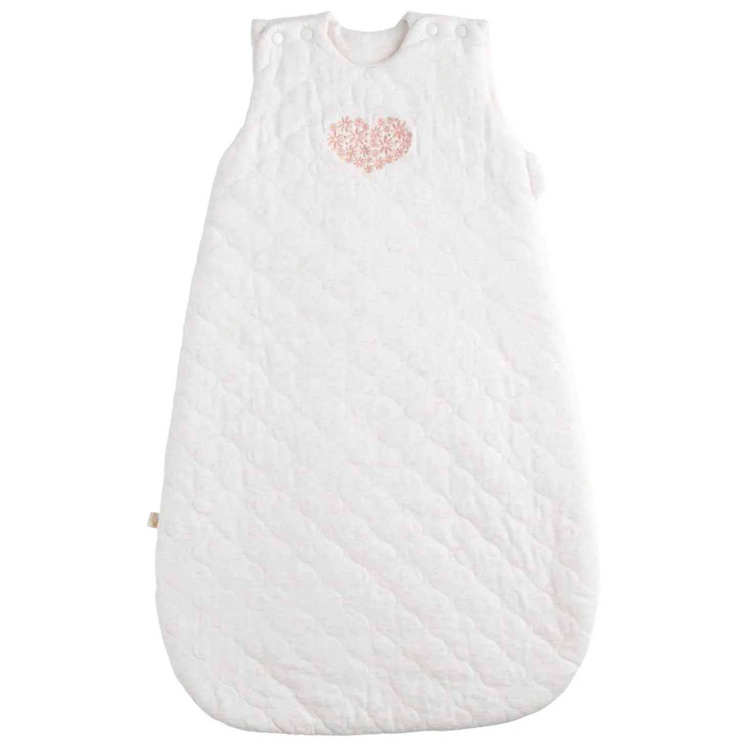 Sauthon Gigoteuse Ouatinée Petit Coeur Beige Chiné 0-6 mois