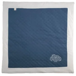 Sauthon                    Grand Tapis Petit Nuage    Bleu Orage/Beige Chiné