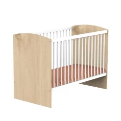 Sauthon Lit Alice Chêne Suave / Blanc 60x120 cm