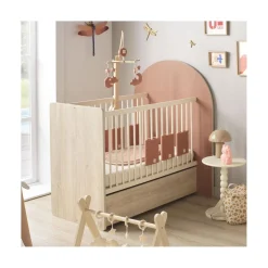 Sauthon                    Lit bébé Arche    Chêne Sépia/Terracotta Arche/Crème            60x120 cm / 90x190 cm