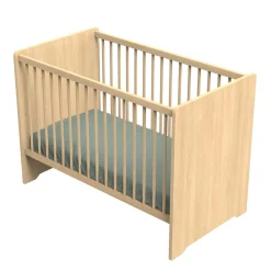 Sauthon                    Lit bébé cannelle    Chêne Miel - Hêtre Vernis Naturel            60x120 cm