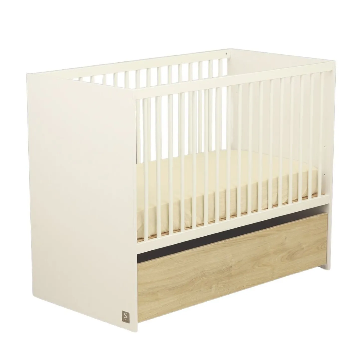 Sauthon Lit bébé Paloma Blanc Neige 60x120 cm