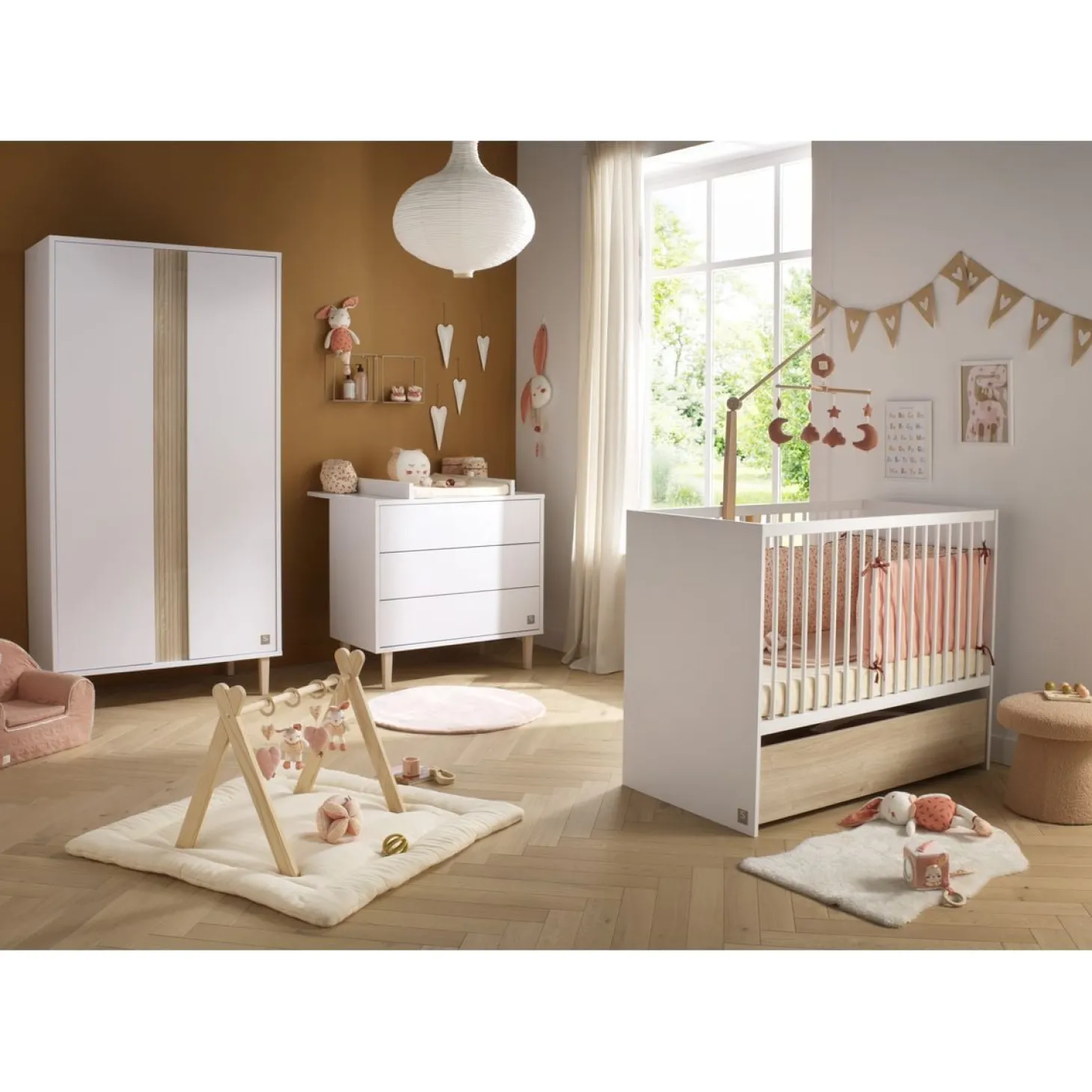 Sauthon Lit bébé Paloma Blanc Neige 60x120 cm
