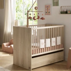 Sauthon                    Lit bébé Paloma bois    Chêne Sépia/Beige Ficelle            60x120 cm