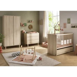 Sauthon                    Lit bébé Paloma bois    Chêne Sépia/Beige Ficelle            60x120 cm