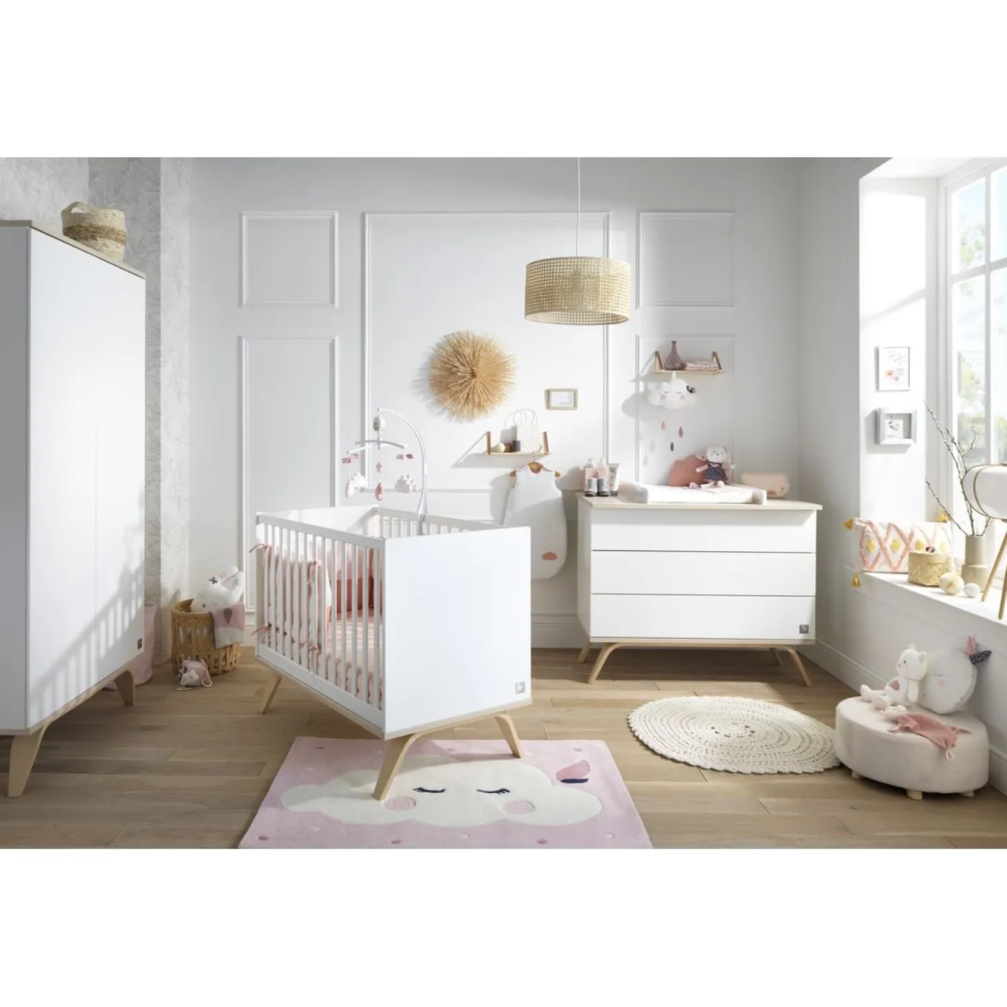 Sauthon Lit bébé Serena Blanc 60x120 cm
