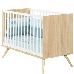 Sauthon Lit bébé Seventies Chêne Doré 60x120 cm