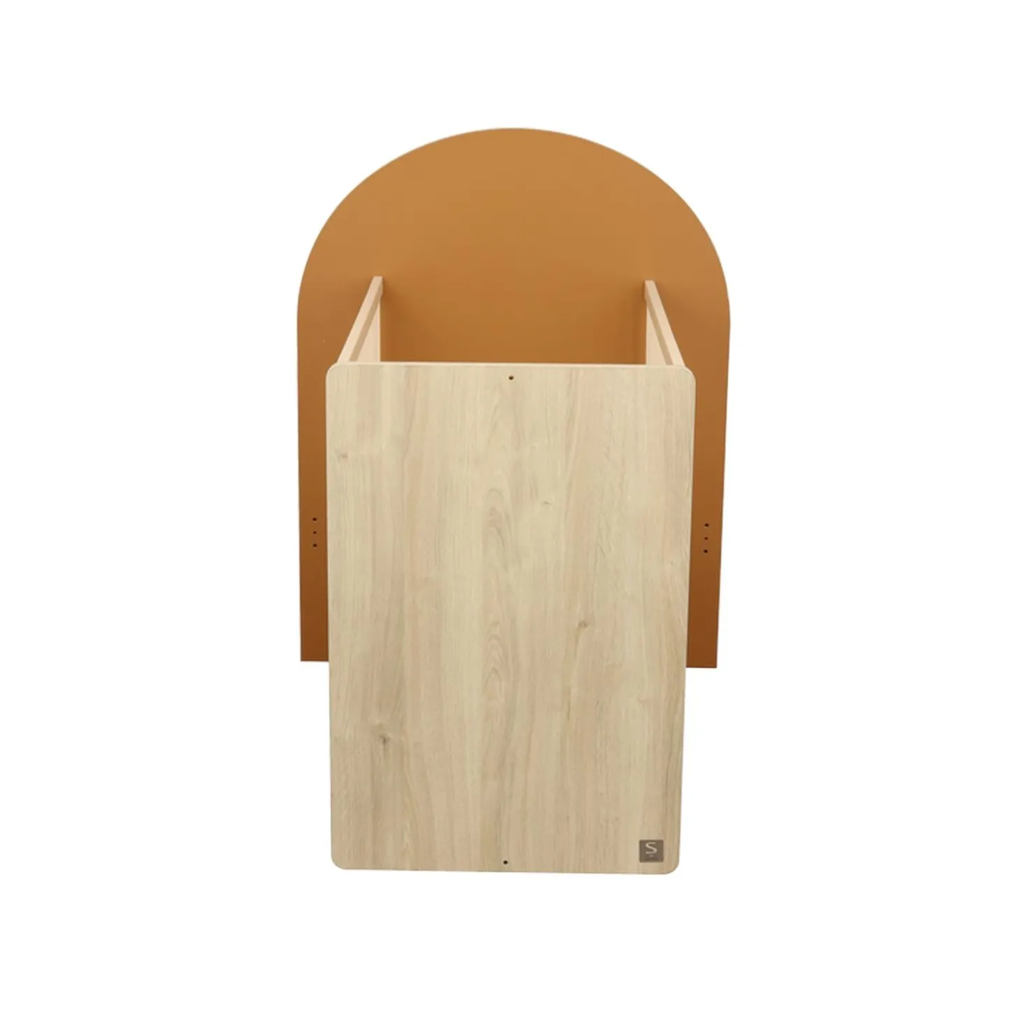 Sauthon Lit bébé Transformable Arche Chêne Sépia/Caramel Arche/Crème 60x120 cm / 90x190 cm