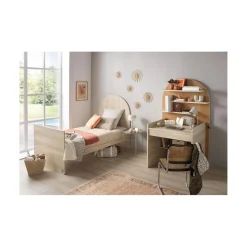 Sauthon                    Lit bébé Transformable Arche    Chêne Sépia/Chêne Strié Sépia Arche/Crème            60x120 cm / 90x190 cm