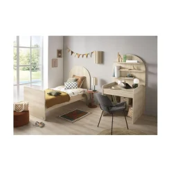 Sauthon                    Lit bébé Transformable Arche    Chêne Sépia/Chêne Strié Sépia Arche/Crème            60x120 cm / 90x190 cm