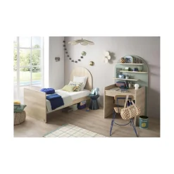 Sauthon                    Lit bébé Transformable Arche    Chêne Sépia/Chêne Strié Sépia Arche/Crème            60x120 cm / 90x190 cm
