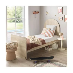 Sauthon                    Lit bébé Transformable Arche    Chêne Sépia/Chêne Strié Sépia Arche/Crème            60x120 cm / 90x190 cm