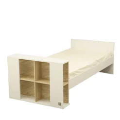 Sauthon Lit bébé transformable Paloma Blanc Neige/Chêne Strié Sépia/Chêne Sépia 60x120 cm