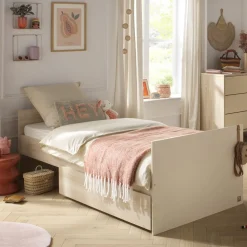 Sauthon Lit bébé transformable Melinée Crème/Chêne Sépia 60x120 cm